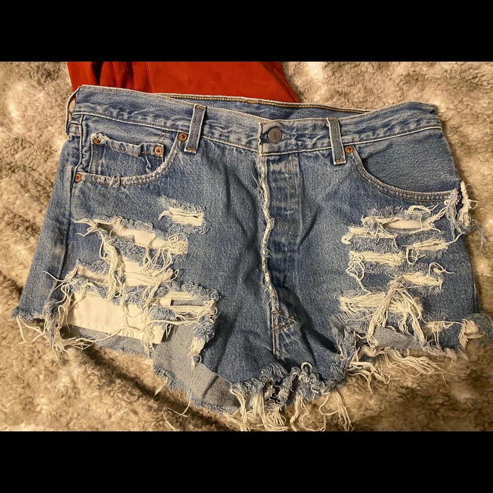 Levi Shorts size 11-12 very distressed